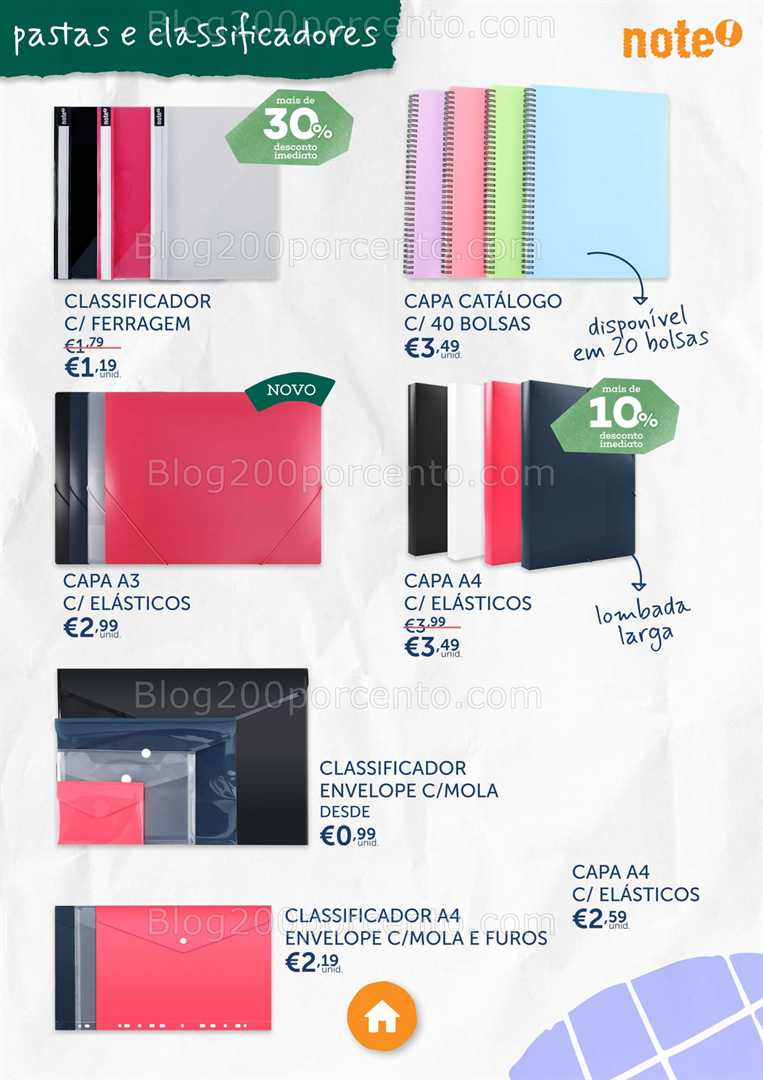 Antevisão Folheto NOTE Regresso às Aulas Promoções de 7 agosto a 22 setembro, na página 43, encontra: