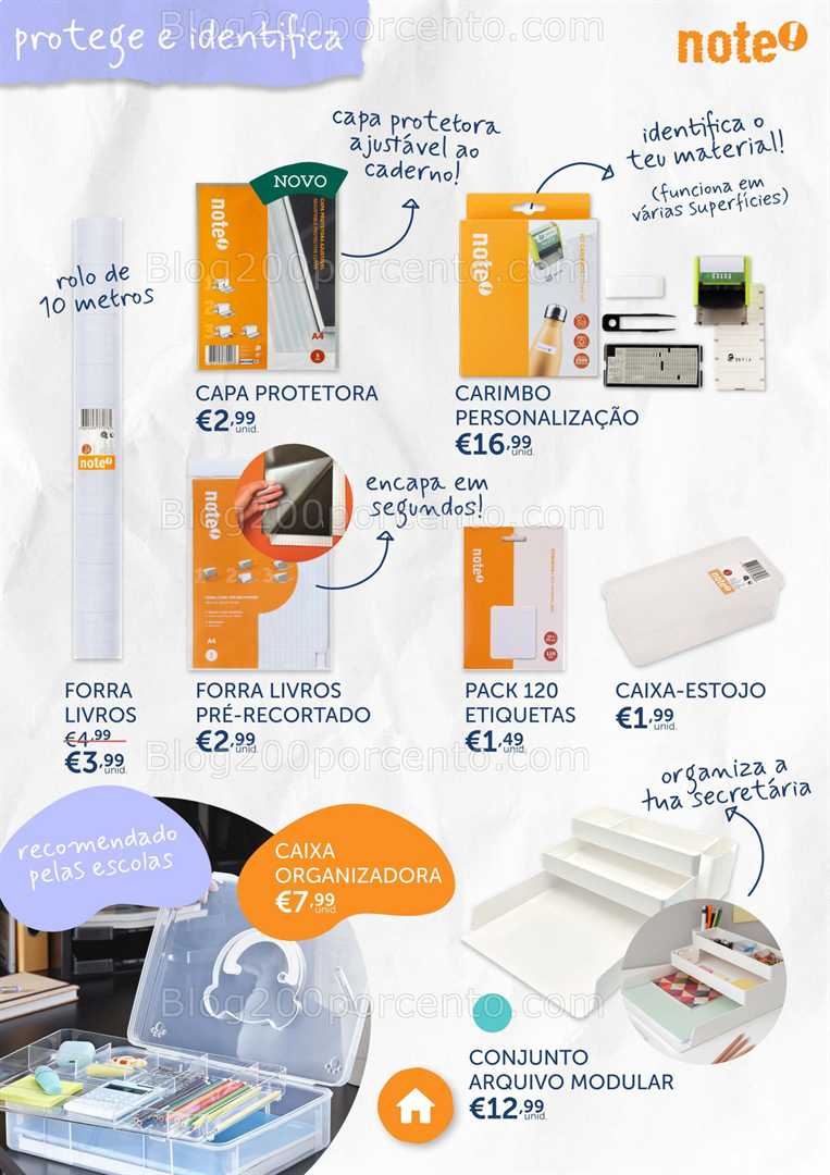 Antevisão Folheto NOTE Regresso às Aulas Promoções de 7 agosto a 22 setembro, na página 44, encontra: