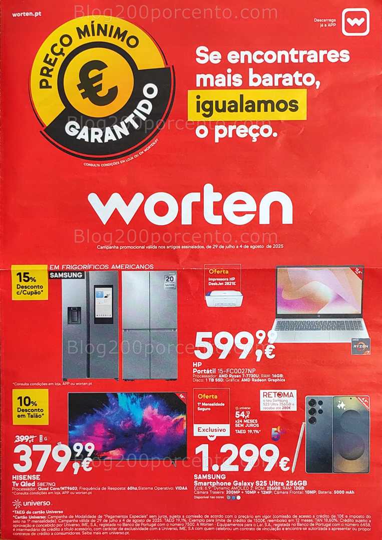 Antevisão Folheto WORTEN Promoções de 29 julho a 4 agosto all