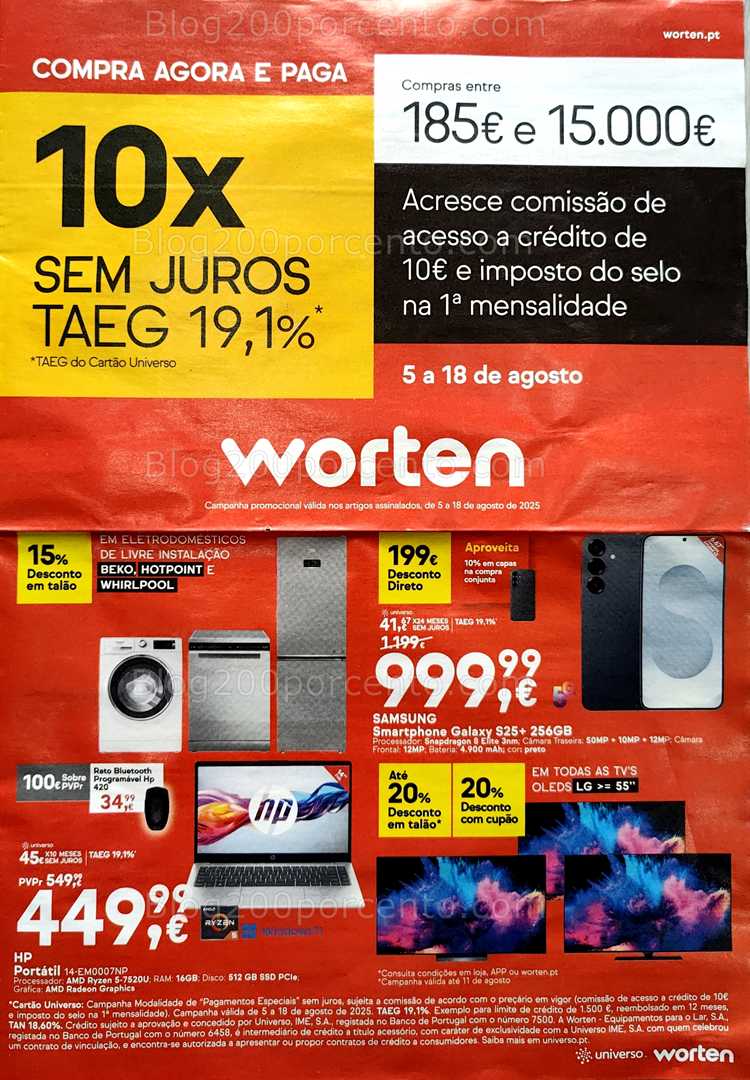 Antevisão Folheto WORTEN Promoções até 18 agosto all