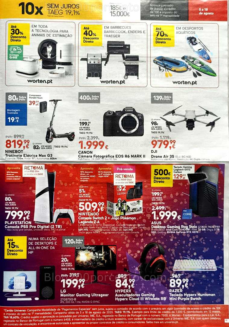 Antevisão Folheto WORTEN Promoções até 18 agosto all